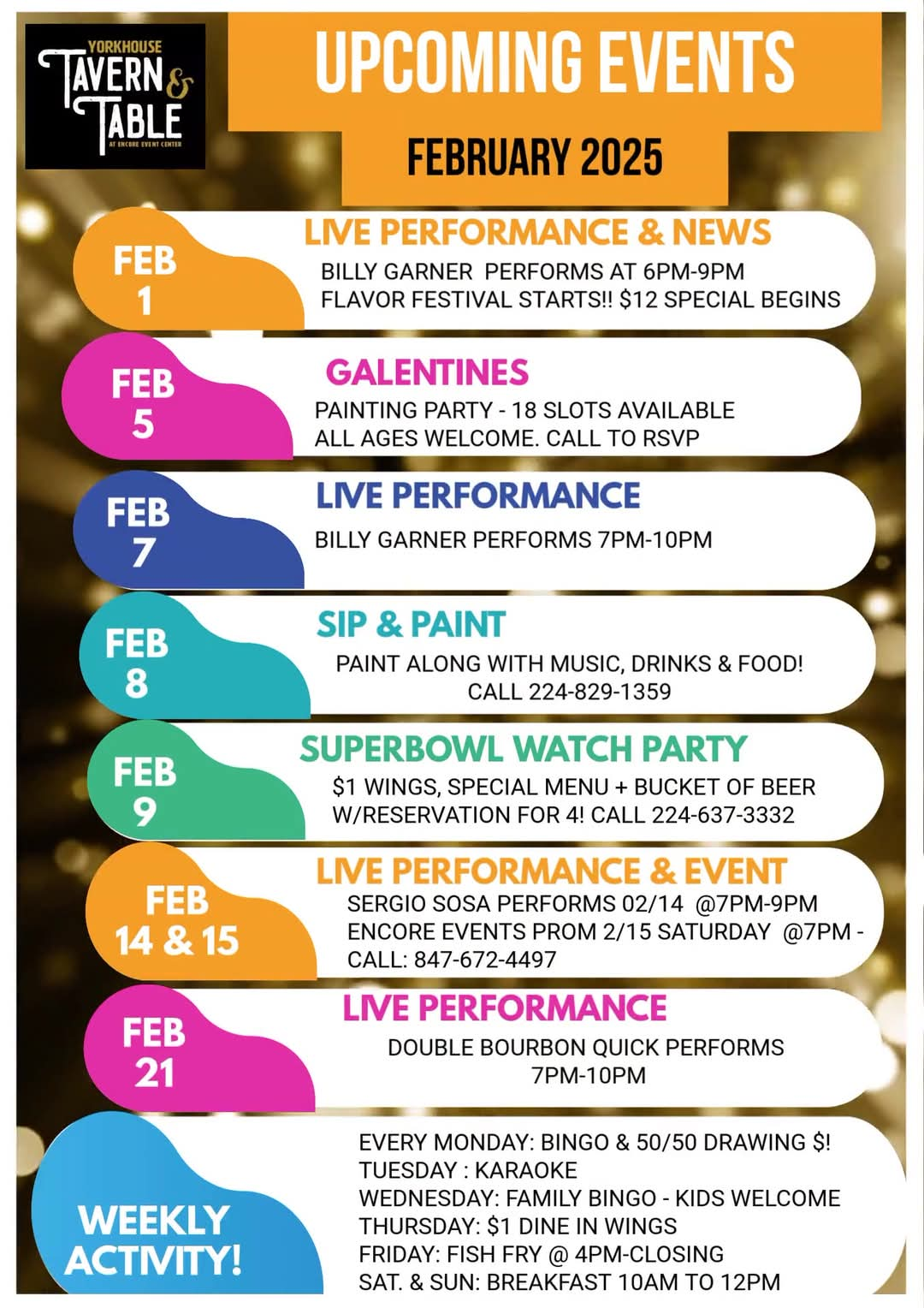 Live Events at Yorkhouse Tavern